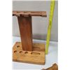 Image 8 : Wooden Paddle Stand/Holder (top broken, can be repaired) 16"W x 13" x 21"Tall