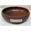 Image 1 : Round Wooden Bowl w/ Plaque "English Pleasure Under 15.2", Approx. 9.5" Dia, 3"H