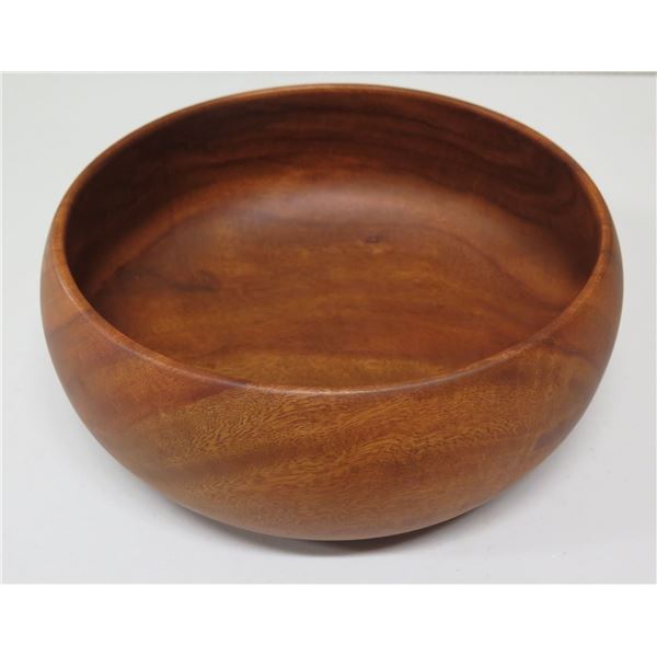 Round Wooden Bowl, Kamani Wood (Philippines), Approx. 9" Dia, 4"H