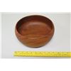 Image 2 : Round Wooden Bowl, Kamani Wood (Philippines), Approx. 9" Dia, 4"H