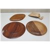 Image 8 : Wooden Duck Bowl & 3 Misc. Wooden Trays