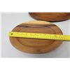 Image 8 : Qty 2 Oval Wooden Trays, Signed and Marked AKKK