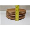 Image 8 : Qty 7 Round Wooden Plates, 10" Dia. (has scratches)