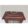Image 2 : Martin & MacArthur Wooden Mantle Clock w/ Glass Door, Key & Handle