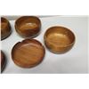 Image 2 : Qty 6 Misc. Round Monkeypod Wooden Bowls - 1 w/ Scalloped Edges