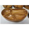Image 2 : Qty 6 Kidney Shaped Sectioned Serving Trays, Marked "AKKK"
