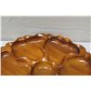 Image 2 : Round Wooden 7-Section Tray w/ Base & Scalloped Edges, Approx. 18" Dia