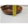 Image 8 : Round Wooden 5-Section Tray, Approx. 11" Dia, 2"H