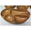 Image 2 : Qty 6 Kidney-Shaped Sectioned Serving Trays, Marked "AKKK"