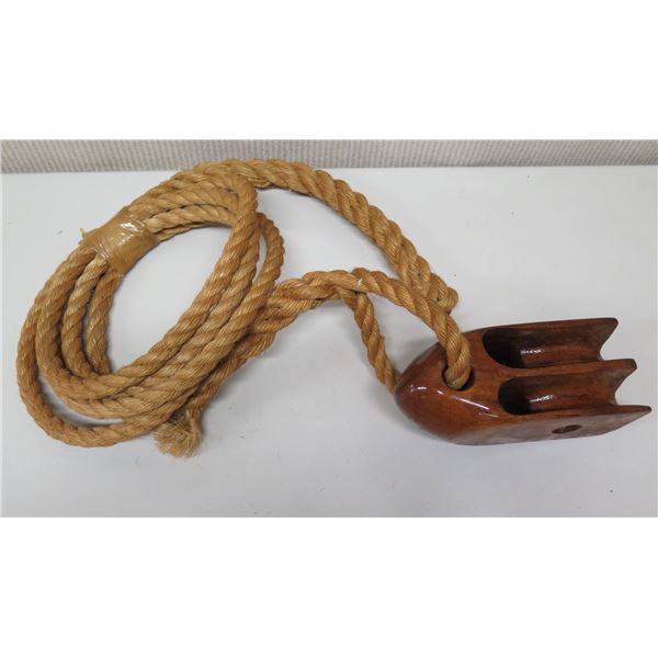 Wooden Block and Tackle