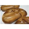 Image 8 : Qty 7 Kidney-Shaped Sectioned Serving Trays, Marked "AKKK"
