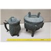 Image 2 : Mid-Century Mayan Ice Bucket & Asian Verdigris Design Pitcher