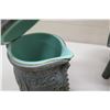 Image 8 : Mid-Century Mayan Ice Bucket & Asian Verdigris Design Pitcher