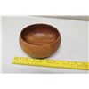 Image 3 : Round Koa Wood Bowl, Etch-Signed, Approx. 5.25" Dia, 3.25"H