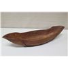 Image 2 : Long Carved Wooden Bowl with Raised Ends by Ohai Wood 22"L, 6"W