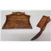 Image 1 : Decorative Koa Wood Crumber (Table Scraper) and Pan