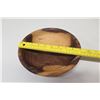 Image 2 : Wood Bowl with Contrasting Tones, Signed & Inscribed "Hauoli Makahiki Hou '80" (9"Dia)