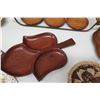 Image 8 : Misc. Lauhala Coasters, Trivets, Metal Tray w/ Bird Motif, Wooden Trays, etc