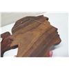Image 8 : Man & Woman Carved Profiles w/ Mother of Pearl Accents, Approx. 12" H