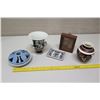 Image 2 : Greco-Roman Footed Vase,Trinket Tray, Glazed Vase, Framed Leaves, etc
