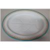 Image 1 : Large Royal Worchester Fine China Blue-Rimmed Oval Serving Platter (Damaged)
