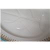 Image 2 : Large Royal Worchester Fine China Blue-Rimmed Oval Serving Platter (Damaged)