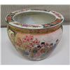 Image 1 : Painted Oriental Planter 6.5" Dia (has surface wear)