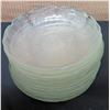 Image 1 : Qty 10 Round Glass Plates w/ Scalloped Edges