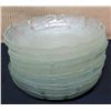 Image 2 : Qty 10 Round Glass Plates w/ Scalloped Edges
