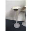 Image 2 : Qty 2 Tapered Metal Vases (16"H) & Metal Basket (18")