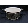 Image 2 : Wilcox Silver-Plated Filigree Holder w/ Ceramic Bowl Insert