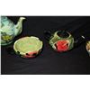 Image 8 : Qty 2 Themed Teapots (1 Floral & 1 Globe), J.P.L. France Creamer & Sugar Bowl
