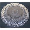 Image 2 : Round Cut Glass Tray w/ Starburst Design, Approx. 14" Dia