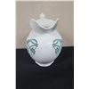 Image 8 : White & Green Water Pitcher - 'Shannon  Made in England', Approx. 11" Tall