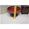 Image 8 : Black Lacquered 3-Section Jubako Bento Box & Round Footed Bowl (Siam Imports)