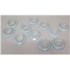 Image 1 : Blue-Rimmed White Porcelain Rings