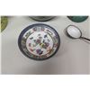 Image 2 : Painted Asian-Style Teapot, Bowls w/ Maker's Marks (damaged), Metal Spoon, etc