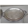 Image 8 : Serving Set - Platter w/ Handles, Oval Serving Tray w/ Lid & Glass Insert (WM Rogers & Son)