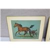 Image 2 : Qty 6 Horse-Themed Rigid Pictorial Mats w/ Felt Backing 9" x 12"