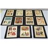 Image 1 : Qty 11 Rigid Pictorial Mats w/ Felt Backing: Ancient Rome, Italy, Egypt, Aegean, etc, 9" x 9"