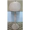 Image 1 : White Woven Wicker Floor Lamp w/ Wicker Shade, 60" Tall