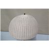 Image 2 : White Woven Wicker Floor Lamp w/ Wicker Shade, 60" Tall