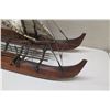 Image 25 : Double Hull, Wa’a Kaulua, Voyaging Canoe with 2 Sails, 50" Long, Built/Designed by James Kimo Hugho