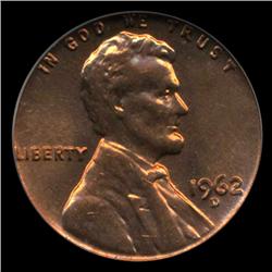 1962D US Lincoln Cent Coin Graded MS67 Red (COI-4180)