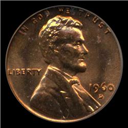 1960D Small Date US Lincoln Cent Coin Graded MS67 Red (COI-4179)