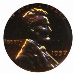 1957 US Lincoln Proof Cent Coin Graded PR69 Red (COI-4172)