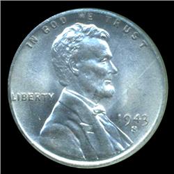 1943S Lincoln Steel Cent Coin GEM Graded MS68 (COI-4157)