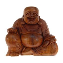 Hand Carved Mahogany Buddha (CLB-343)