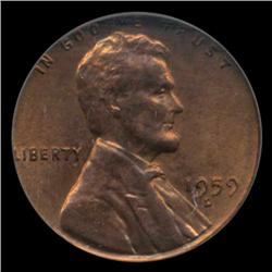 1959D US Lincoln Cent Coin Graded MS67 Red (COI-4178)