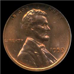 1959 Lincoln Cent Coin GEM Graded MS67 RED (COI-4177)